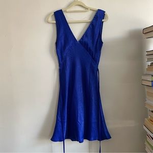 Peppermayo Mini bright blue dress silky